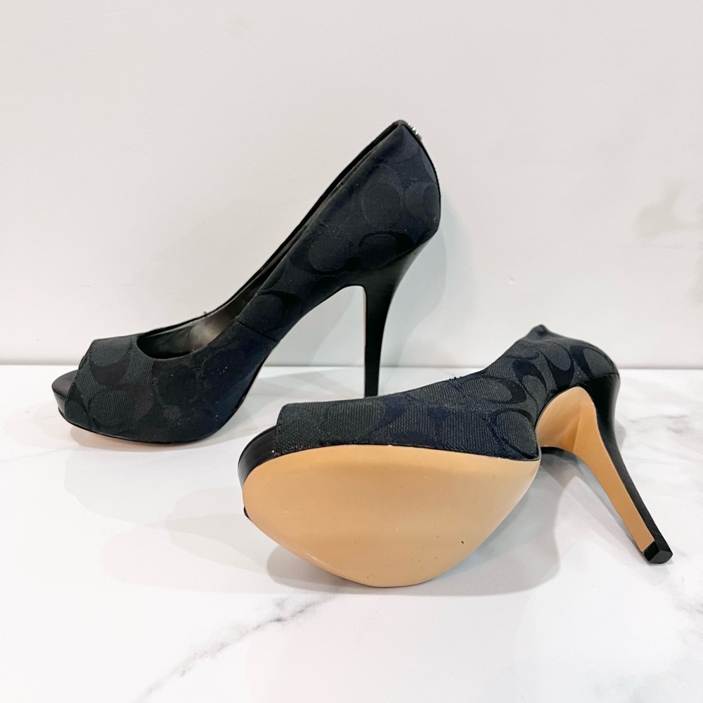 Coach Aldis Peep Toe High-heel Stilletosl - Picture 7 of 11